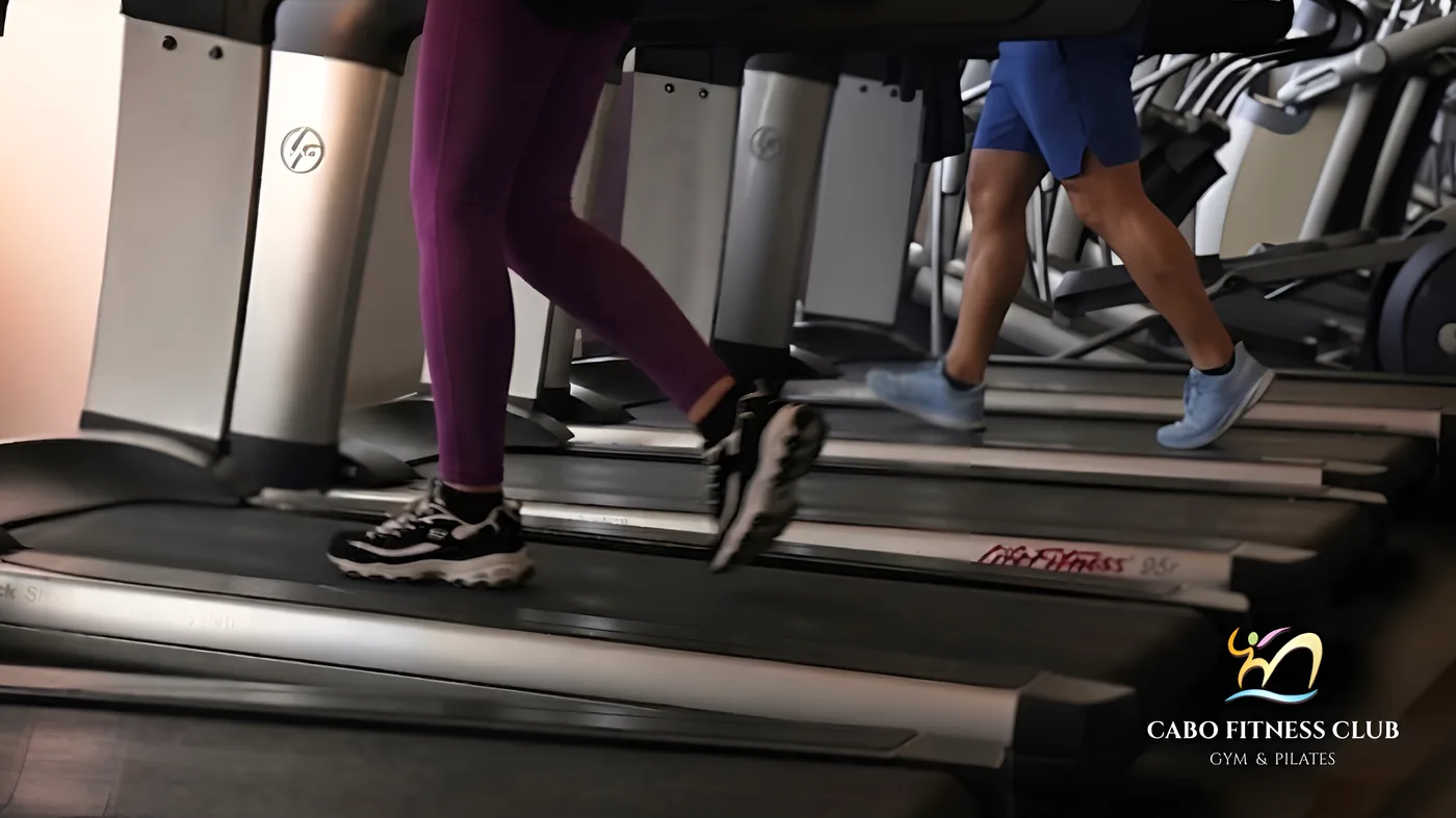 Cabo Fitness Club branded cardio deck